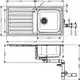 Edelstahl Spüle mit Abtropffläche, Abfluss und anschlussfertiger Sanitärtechnik, gefertigt von Hansgrohe, mit klaren Maßeinheiten und funktionalem Design.